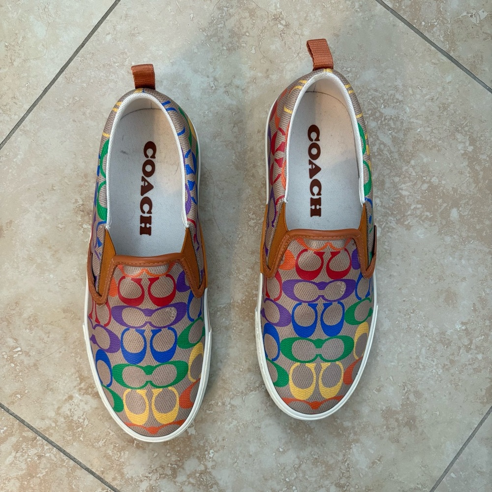 Coach Pride Rainbow slip on shoes